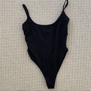 brand new black meshki bodysuit